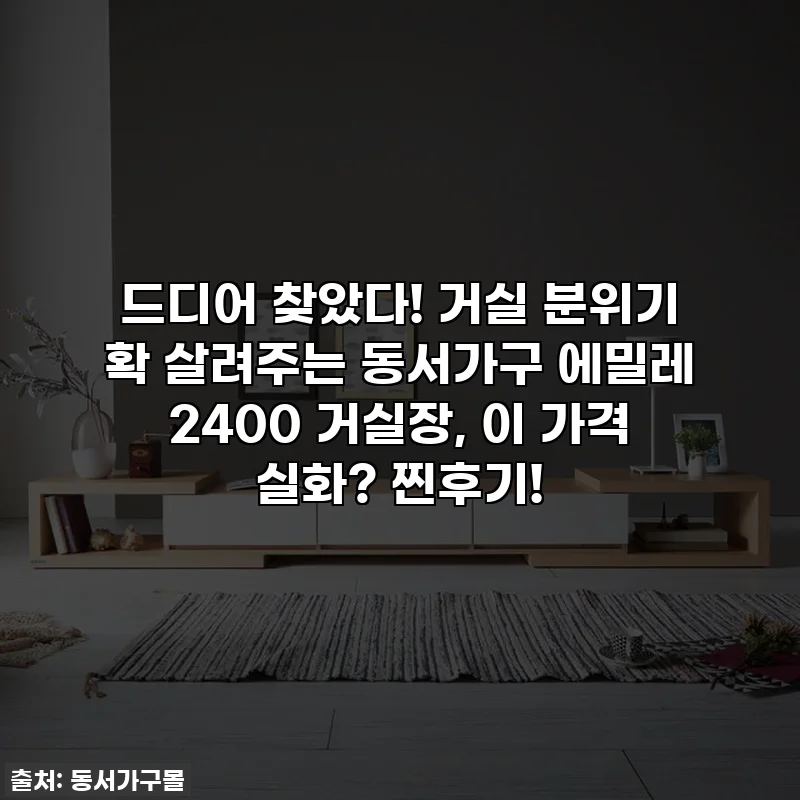드디어 찾았다! 거실 분위기 확 살려주는 동서가구 에밀레 2400 거실장, 이 가격 실화? 찐후기!
