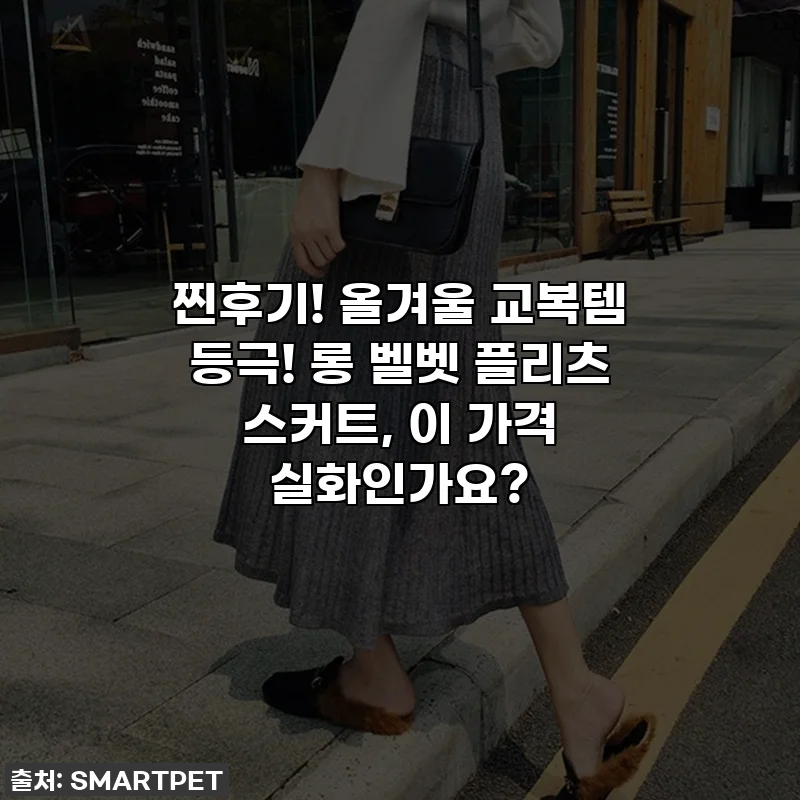 찐후기! 올겨울 교복템 등극! 롱 벨벳 플리츠 스커트, 이 가격 실화인가요?