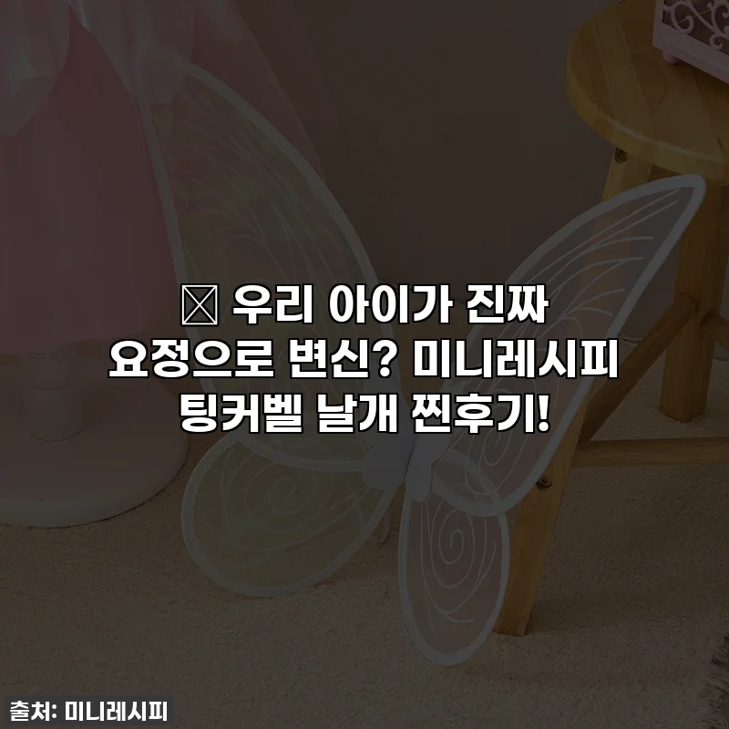 ✨ 우리 아이가 진짜 요정으로 변신? 미니레시피 팅커벨 날개 찐후기!