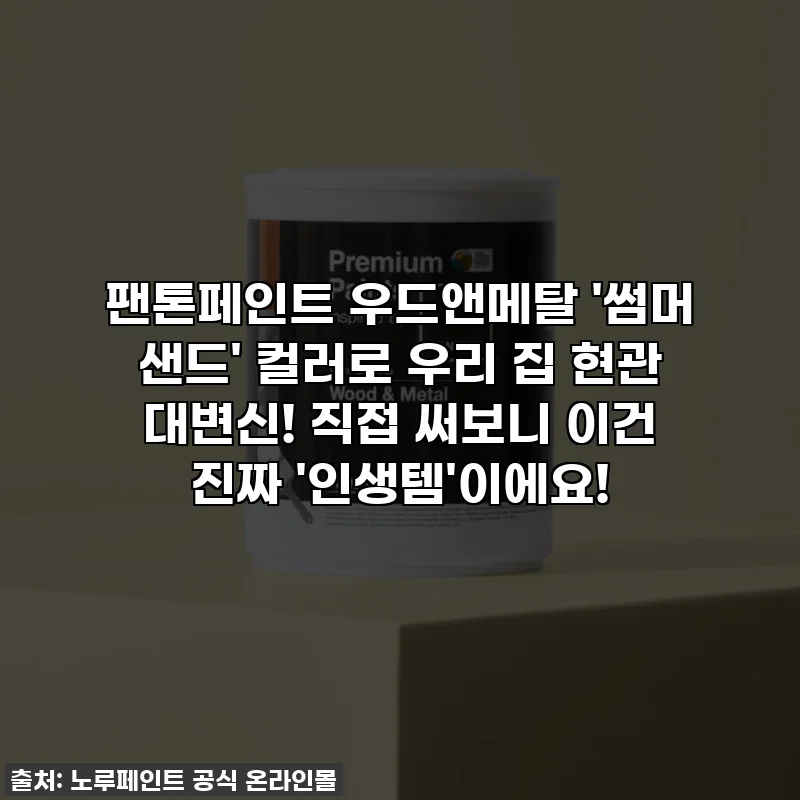 팬톤페인트 우드앤메탈 '썸머 샌드' 컬러로 우리 집 현관 대변신! 직접 써보니 이건 진짜 '인생템'이에요!