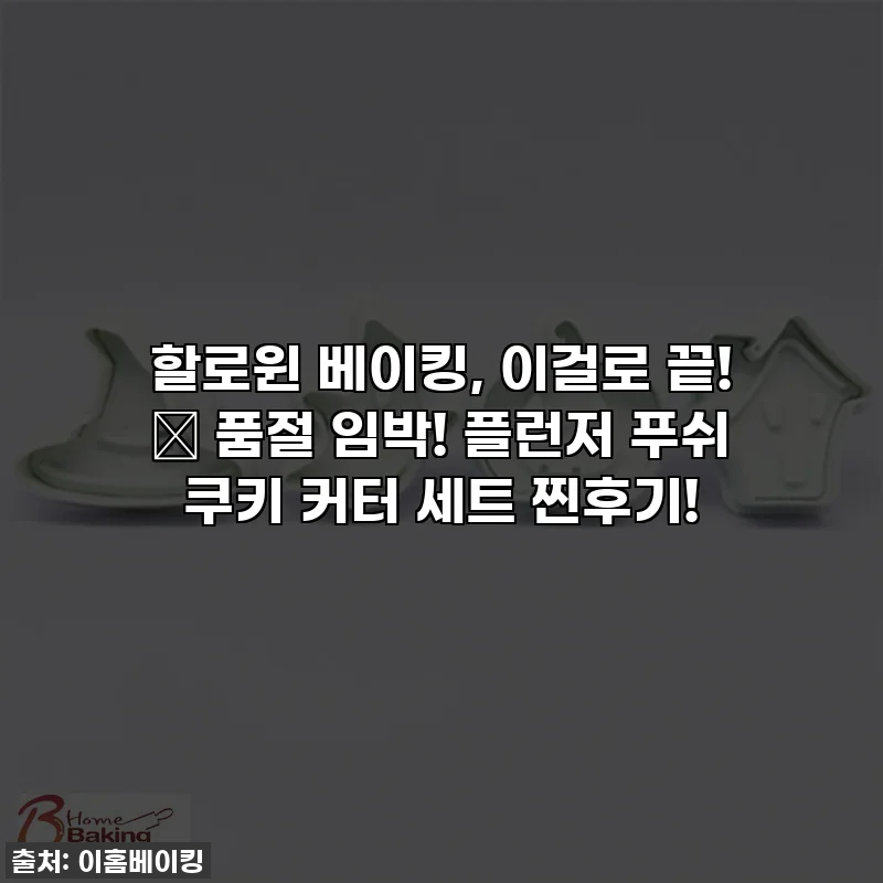 할로윈 베이킹, 이걸로 끝! 🎃 품절 임박! 플런저 푸쉬 쿠키 커터 세트 찐후기!