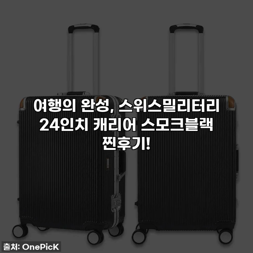여행의 완성, 스위스밀리터리 24인치 캐리어 스모크블랙 찐후기!