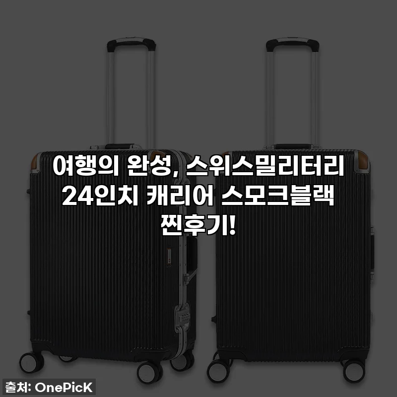 여행의 완성, 스위스밀리터리 24인치 캐리어 스모크블랙 찐후기!
