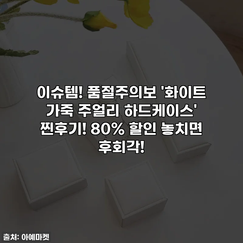 이슈템! 품절주의보 '화이트 가죽 주얼리 하드케이스' 찐후기! 80% 할인 놓치면 후회각!