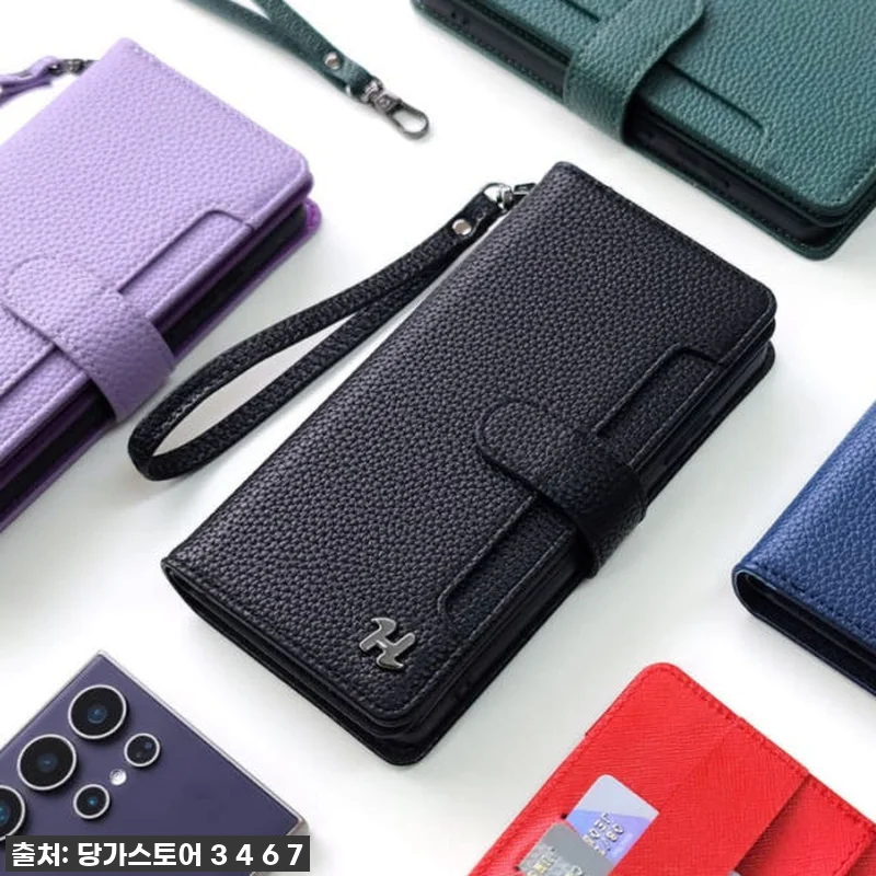 힙 가죽 지갑 다이어리 카드 수납 케 관련 이미지 2