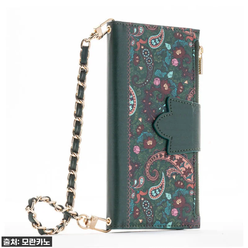 카루소 페이즐리 지퍼 지갑형 가죽 지 관련 이미지 2