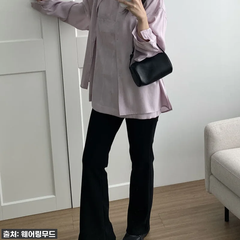 탄탄 부츠컷팬츠 슬림핏 스판바지 하이 관련 이미지 2