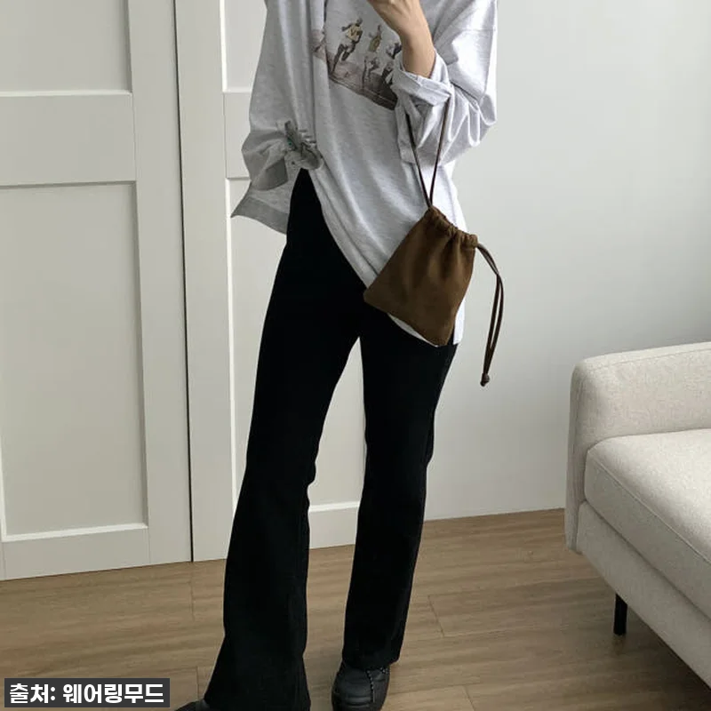 탄탄 부츠컷팬츠 슬림핏 스판바지 하이 관련 이미지 5