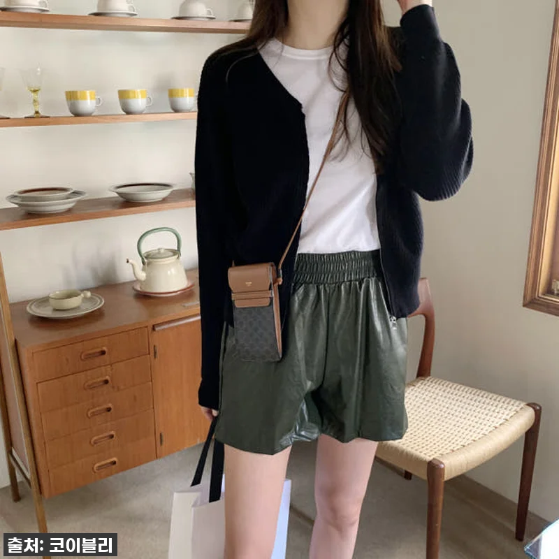 루즈핏 캐시미어 크롭 골지가디건 여자 관련 이미지 8