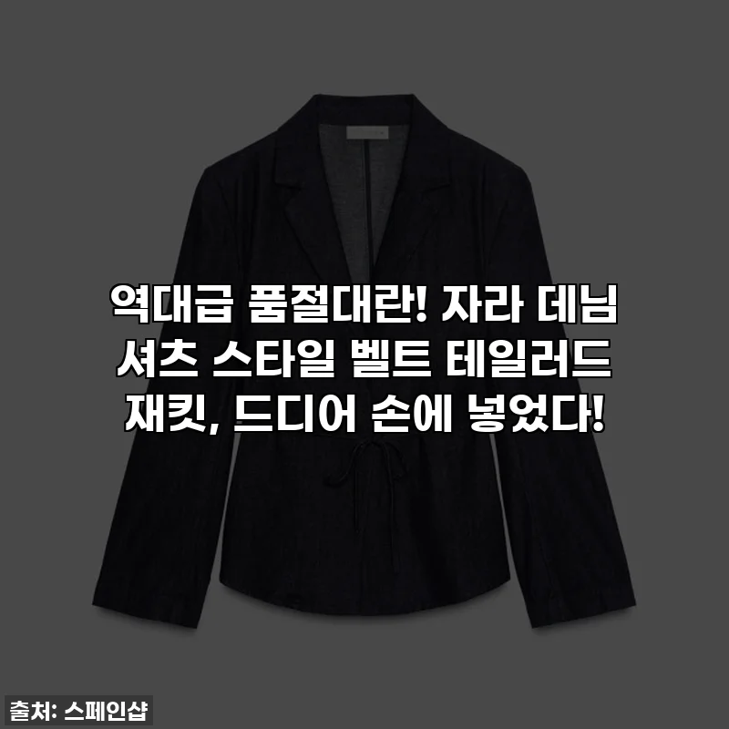역대급 품절대란! 자라 데님 셔츠 스타일 벨트 테일러드 재킷, 드디어 손에 넣었다!