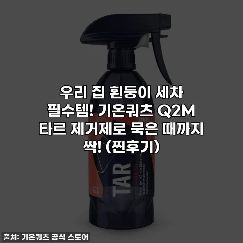 우리 집 흰둥이 세차 필수템! 기온쿼츠 Q2M 타르 제거제로 묵은 때까지 싹! (찐후기)