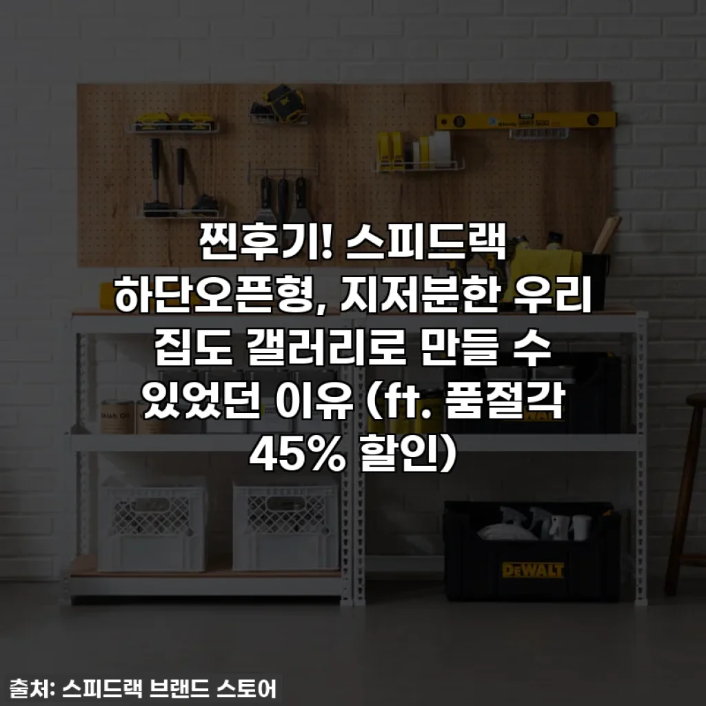 찐후기! 스피드랙 하단오픈형, 지저분한 우리 집도 갤러리로 만들 수 있었던 이유 (ft. 품절각 45% 할인)