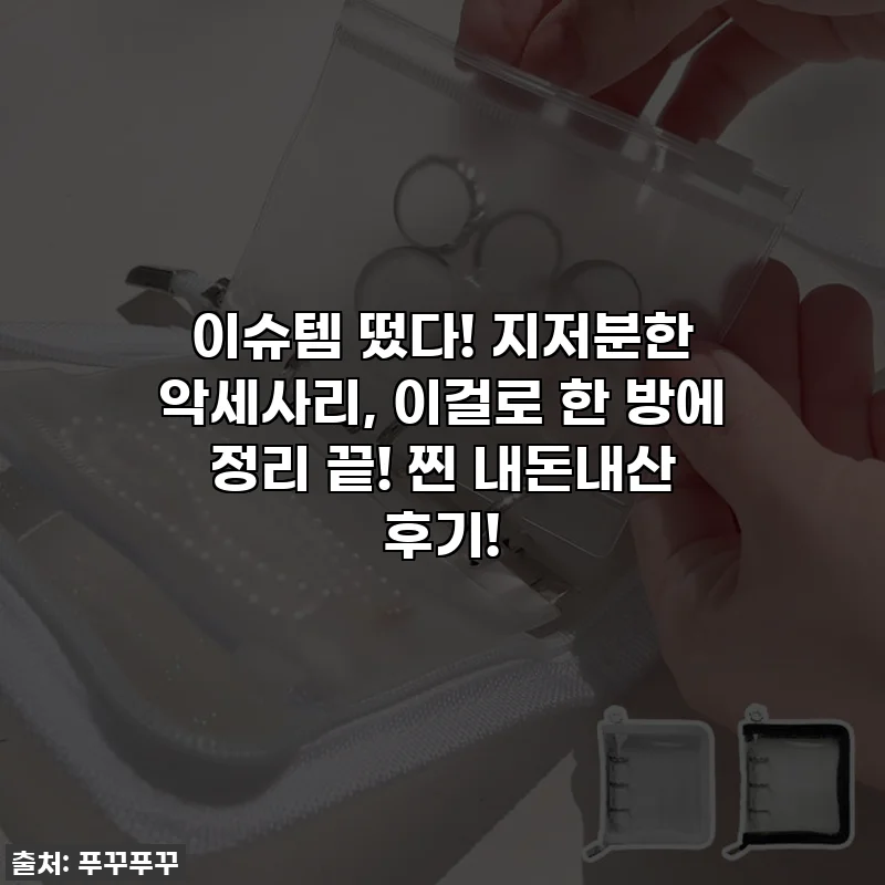 이슈템 떴다! 지저분한 악세사리, 이걸로 한 방에 정리 끝! 찐 내돈내산 후기!
