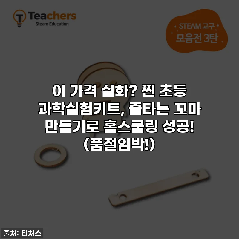 이 가격 실화? 찐 초등 과학실험키트, 줄타는 꼬마 만들기로 홈스쿨링 성공! (품절임박!)