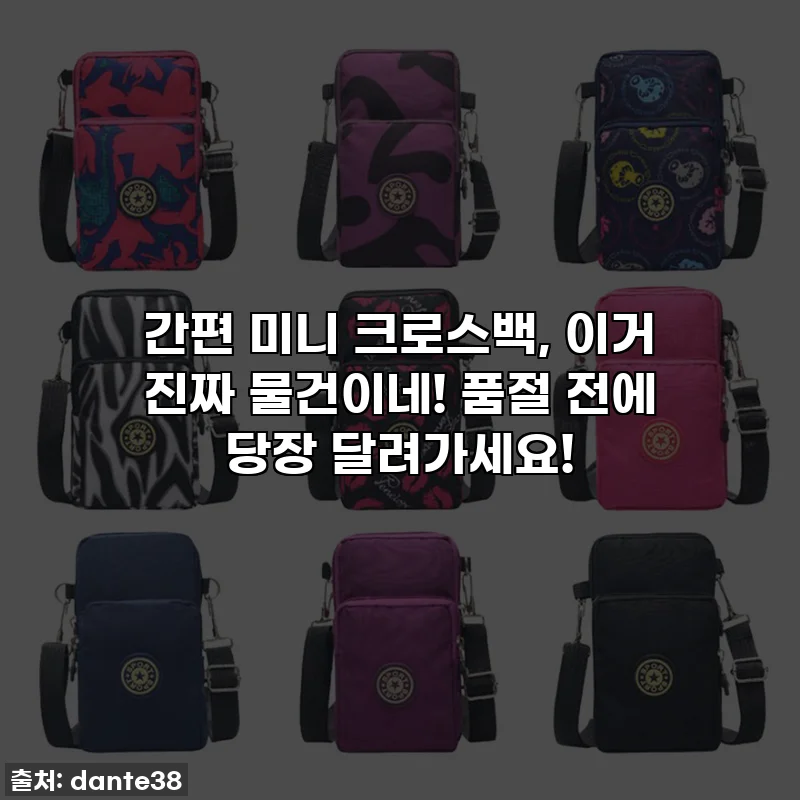 간편 미니 크로스백, 이거 진짜 물건이네! 품절 전에 당장 달려가세요!