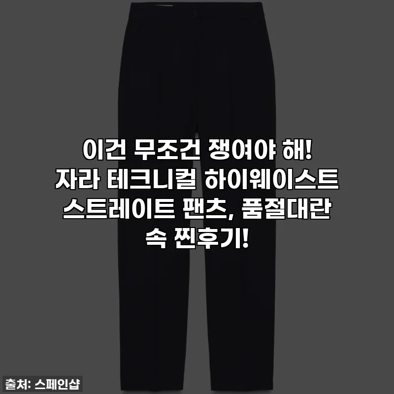 이건 무조건 쟁여야 해! 자라 테크니컬 하이웨이스트 스트레이트 팬츠, 품절대란 속 찐후기!