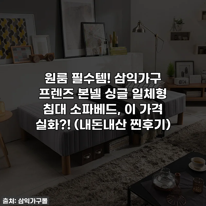 원룸 필수템! 삼익가구 프렌즈 본넬 싱글 일체형 침대 소파베드, 이 가격 실화?! (내돈내산 찐후기)
