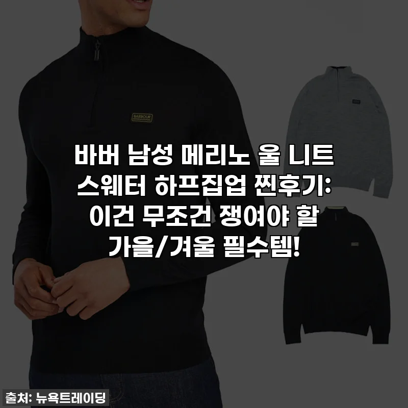 바버 남성 메리노 울 니트 스웨터 하프집업 찐후기: 이건 무조건 쟁여야 할 가을/겨울 필수템!