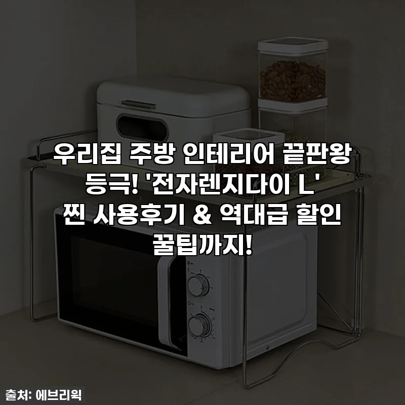 우리집 주방 인테리어 끝판왕 등극! '전자렌지다이 L' 찐 사용후기 & 역대급 할인 꿀팁까지!