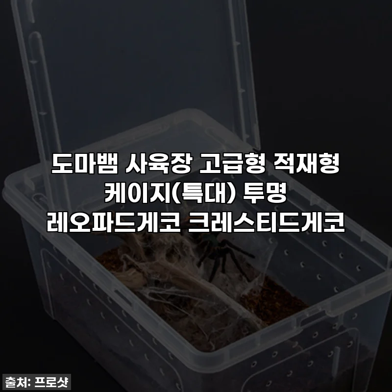 도마뱀 사육장 고급형 적재형 케이지(특대) 투명 레오파드게코 크레스티드게코