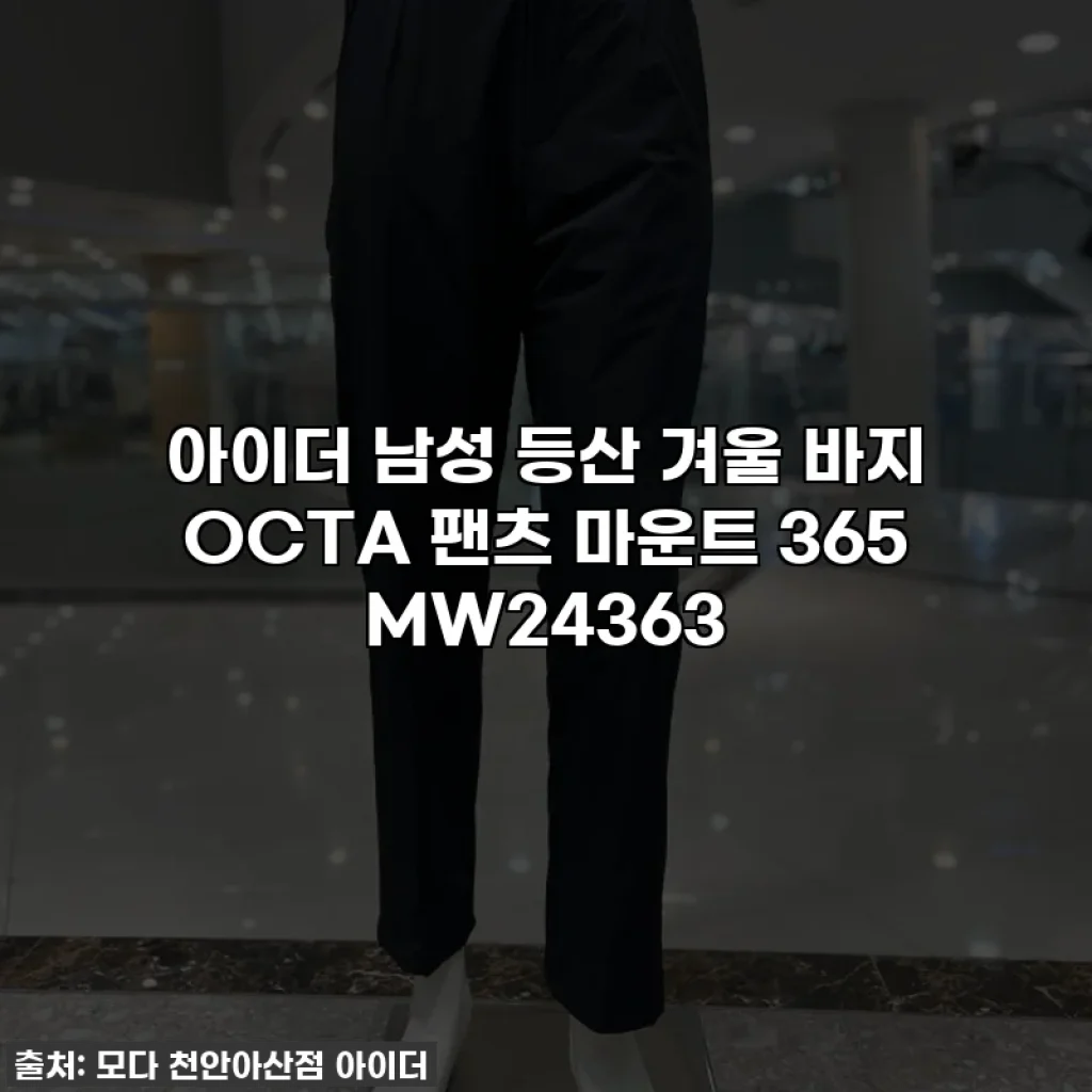 아이더 남성 등산 겨울 바지 OCTA 팬츠 마운트 365 MW24363