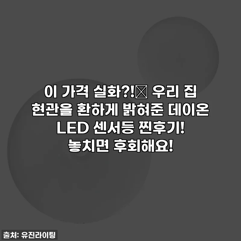 이 가격 실화?!✨ 우리 집 현관을 환하게 밝혀준 데이온 LED 센서등 찐후기! 놓치면 후회해요!