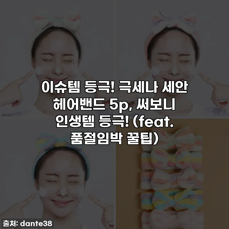 이슈템 등극! 극세나 세안 헤어밴드 5p, 써보니 인생템 등극! (feat. 품절임박 꿀팁)
