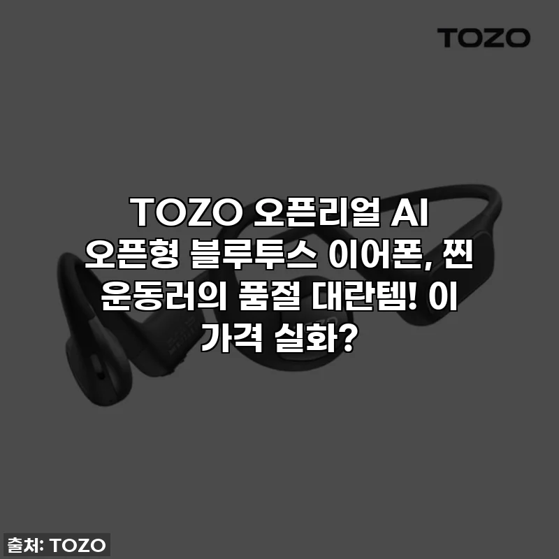 TOZO 오픈리얼 AI 오픈형 블루투스 이어폰, 찐 운동러의 품절 대란템! 이 가격 실화?