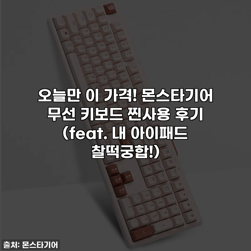 오늘만 이 가격! 몬스타기어 무선 키보드 찐사용 후기 (feat. 내 아이패드 찰떡궁합!)
