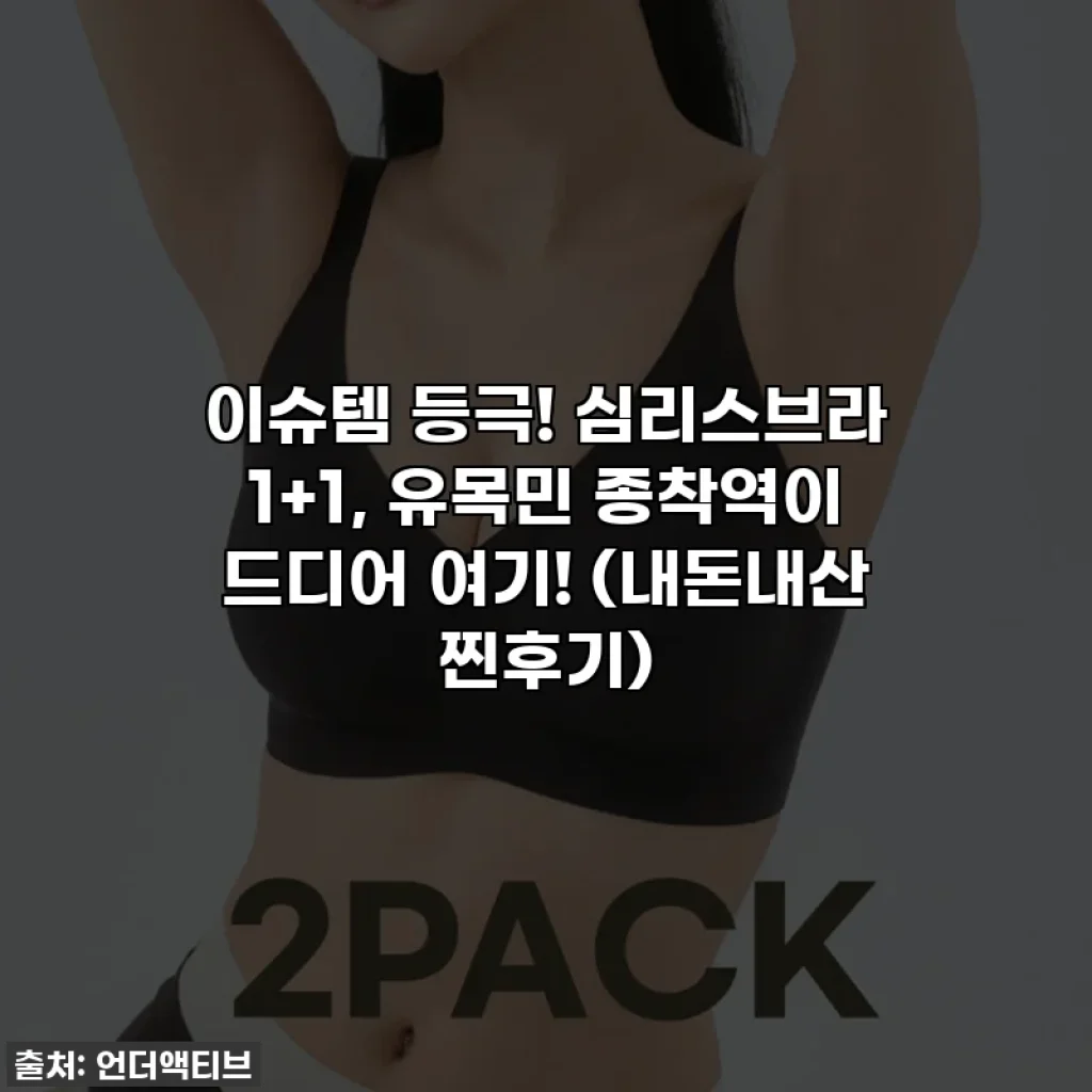 이슈템 등극! 심리스브라 1+1, 유목민 종착역이 드디어 여기! (내돈내산 찐후기)