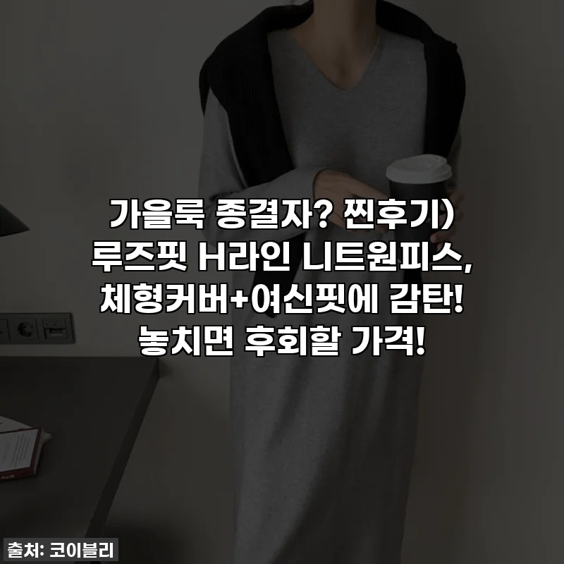 가을룩 종결자? 찐후기) 루즈핏 H라인 니트원피스, 체형커버+여신핏에 감탄! 놓치면 후회할 가격!
