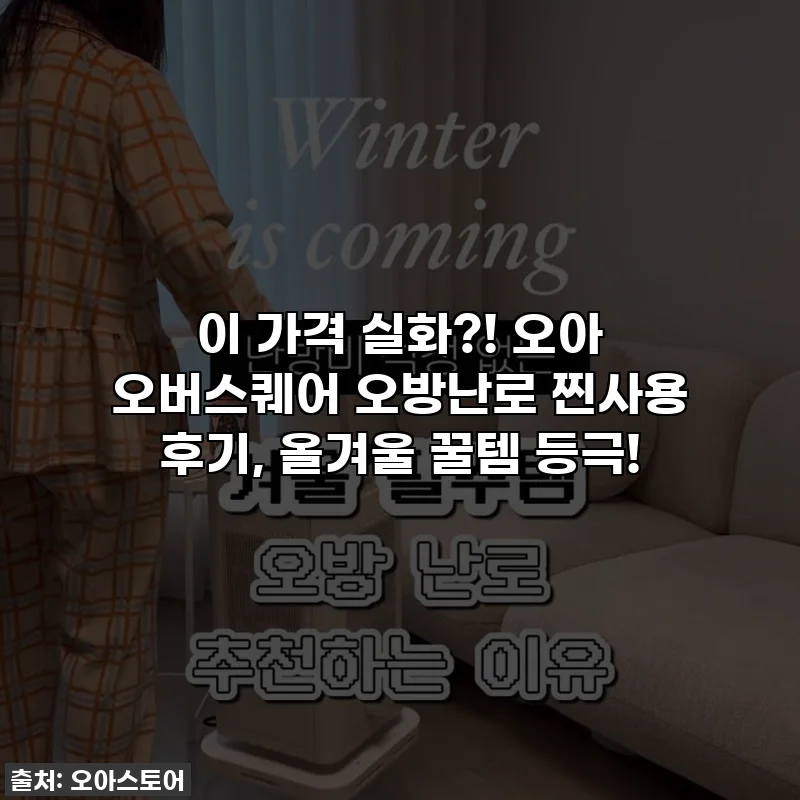 이 가격 실화?! 오아 오버스퀘어 오방난로 찐사용 후기, 올겨울 꿀템 등극!