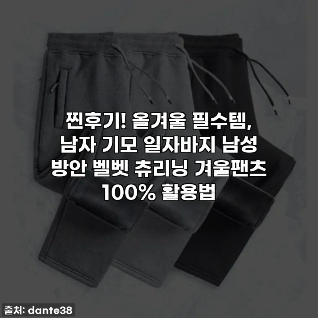 찐후기! 올겨울 필수템, 남자 기모 일자바지 남성 방안 벨벳 츄리닝 겨울팬츠 100% 활용법