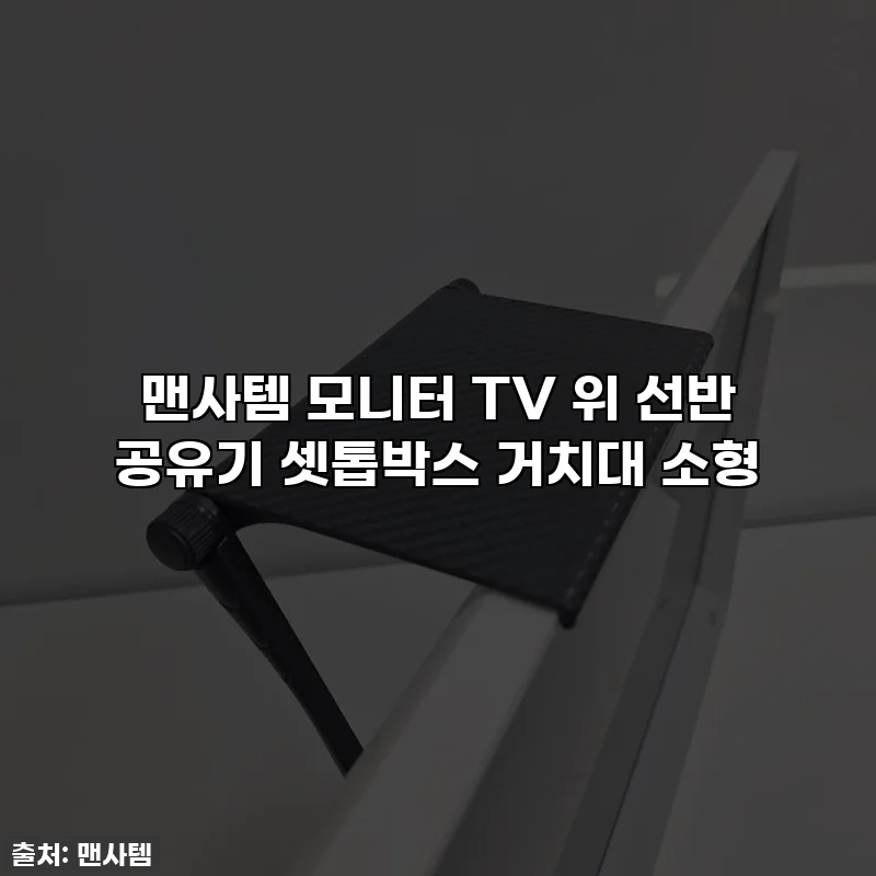 맨사템 모니터 TV 위 선반 공유기 셋톱박스 거치대 소형