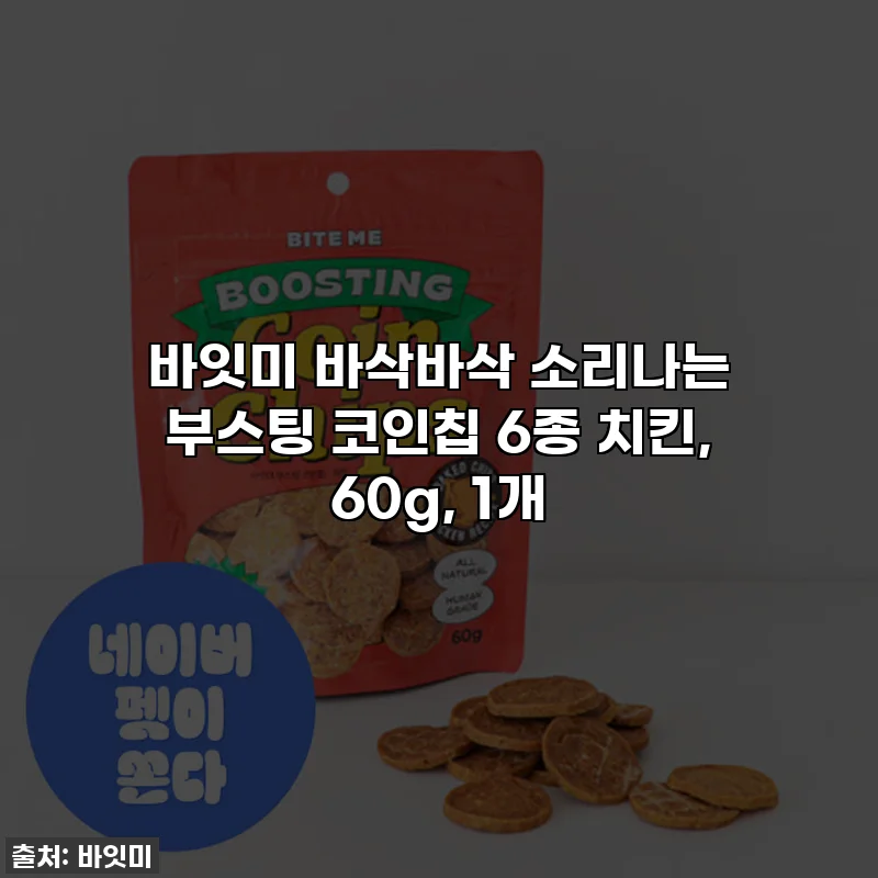 바잇미 바삭바삭 소리나는 부스팅 코인칩 6종 치킨, 60g, 1개