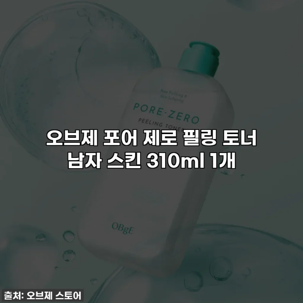 오브제 포어 제로 필링 토너 남자 스킨 310ml 1개