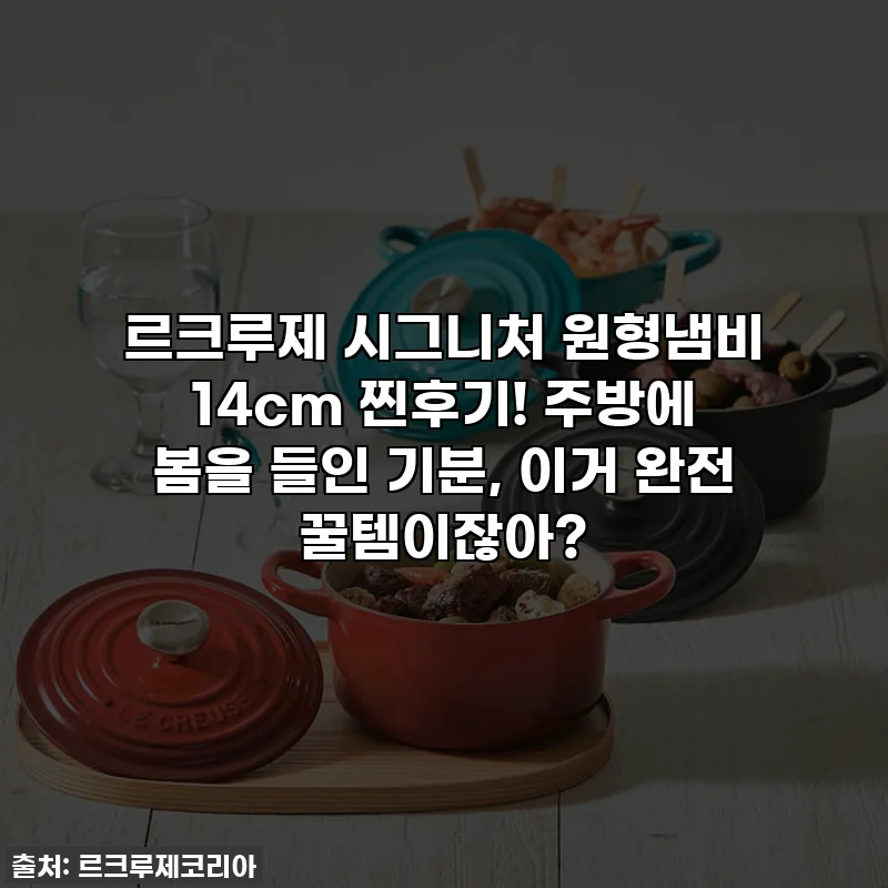르크루제 시그니처 원형냄비 14cm 찐후기! 주방에 봄을 들인 기분, 이거 완전 꿀템이잖아?