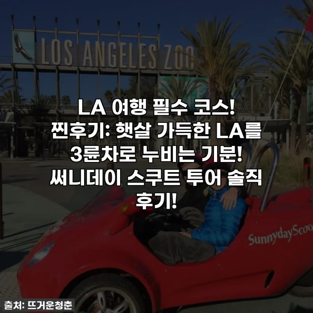 LA 여행 필수 코스! 찐후기: 햇살 가득한 LA를 3륜차로 누비는 기분! 써니데이 스쿠트 투어 솔직 후기!