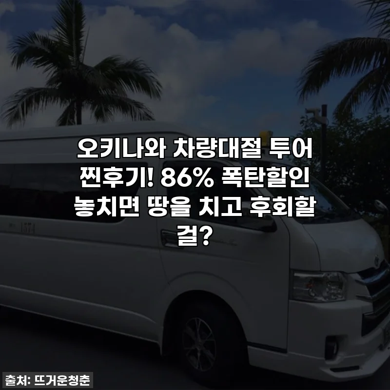 오키나와 차량대절 투어 찐후기! 86% 폭탄할인 놓치면 땅을 치고 후회할 걸? 🚗🌴