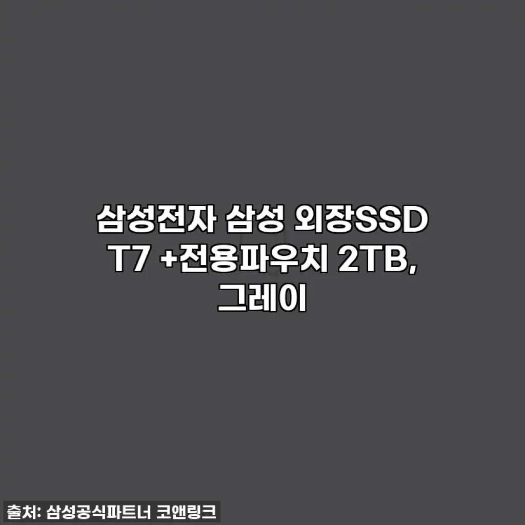 삼성전자 삼성 외장SSD T7 +전용파우치 2TB, 그레이