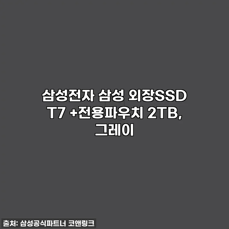 삼성전자 삼성 외장SSD T7 +전용파우치 2TB, 그레이