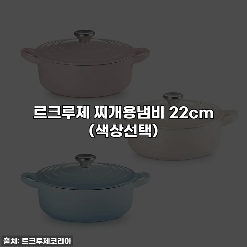 르크루제 찌개용냄비 22cm (색상선택)