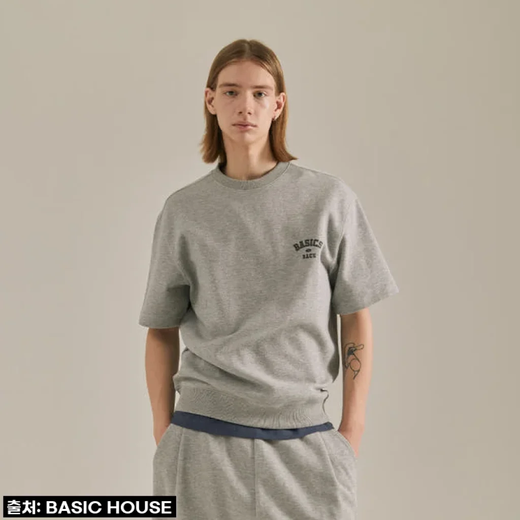 이슈템 떴다! 베이직하우스 남성 반팔 맨투맨, 50% 할인에 무료배송까지? 이건 무조건 사야 해!