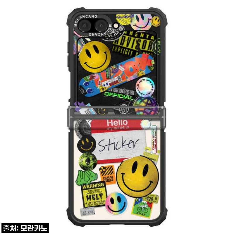 갤럭시 Z플립6, 플립7fe 임팩트 케이스: 스마일 스티커로 나만의 개성 UP! 💖