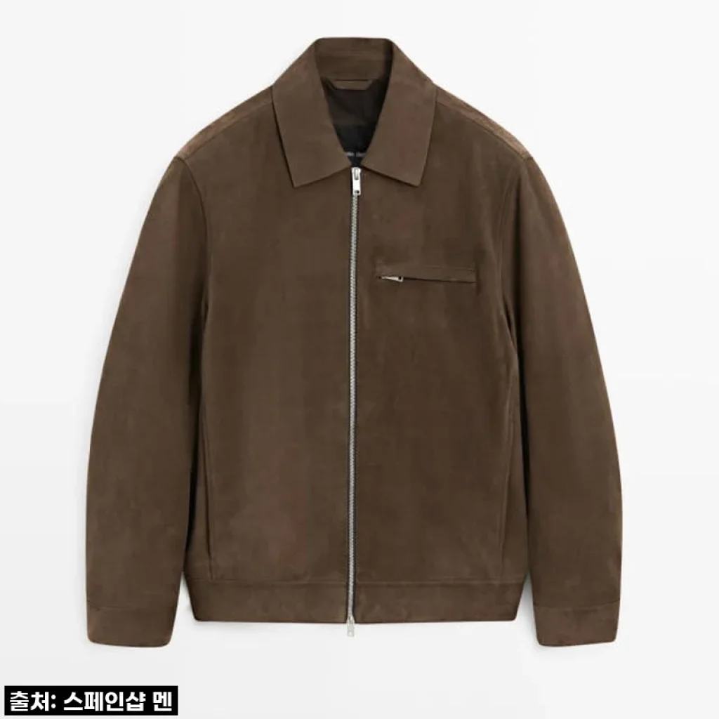 이 재킷 하나면 올리브 컬러 코디 끝! 마시모두띠 스웨이드 레더 집업 재킷, 이건 무조건 사야 해!