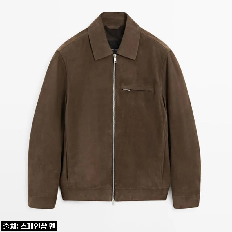 이 재킷 하나면 올리브 컬러 코디 끝! 마시모두띠 스웨이드 레더 집업 재킷, 이건 무조건 사야 해!