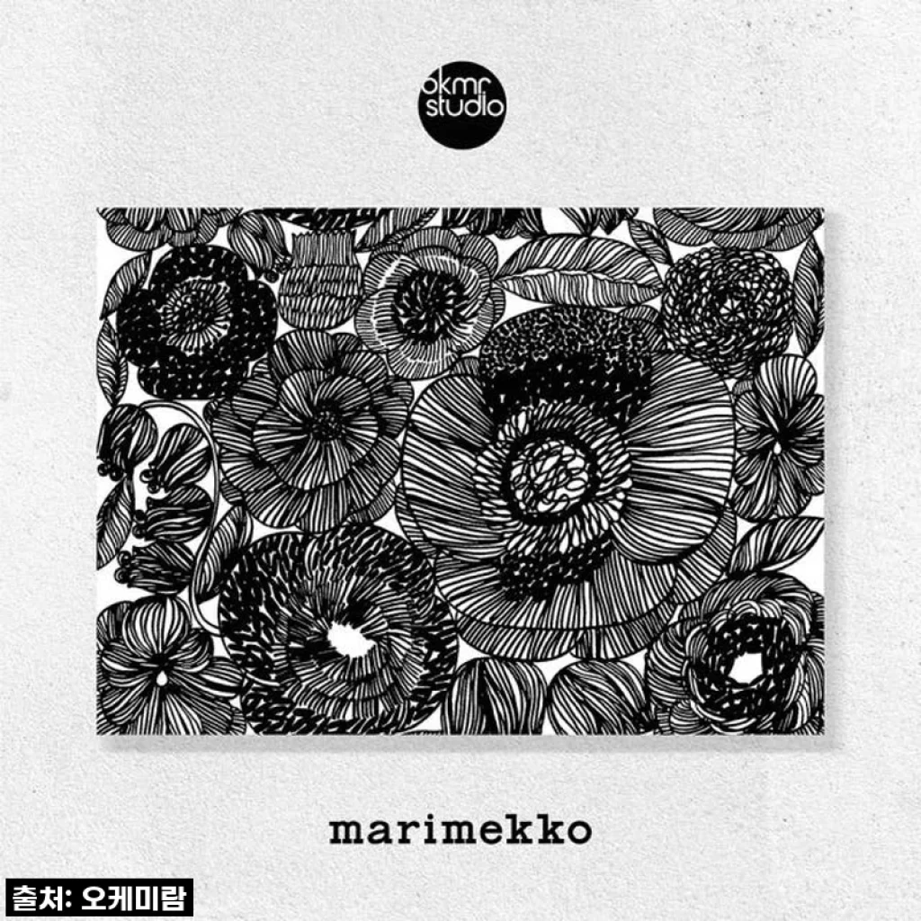 우리집 거실에 화사한 봄이 찾아왔어요! 마리메꼬 제라늄꽃 캔버스 액자 솔직 후기!