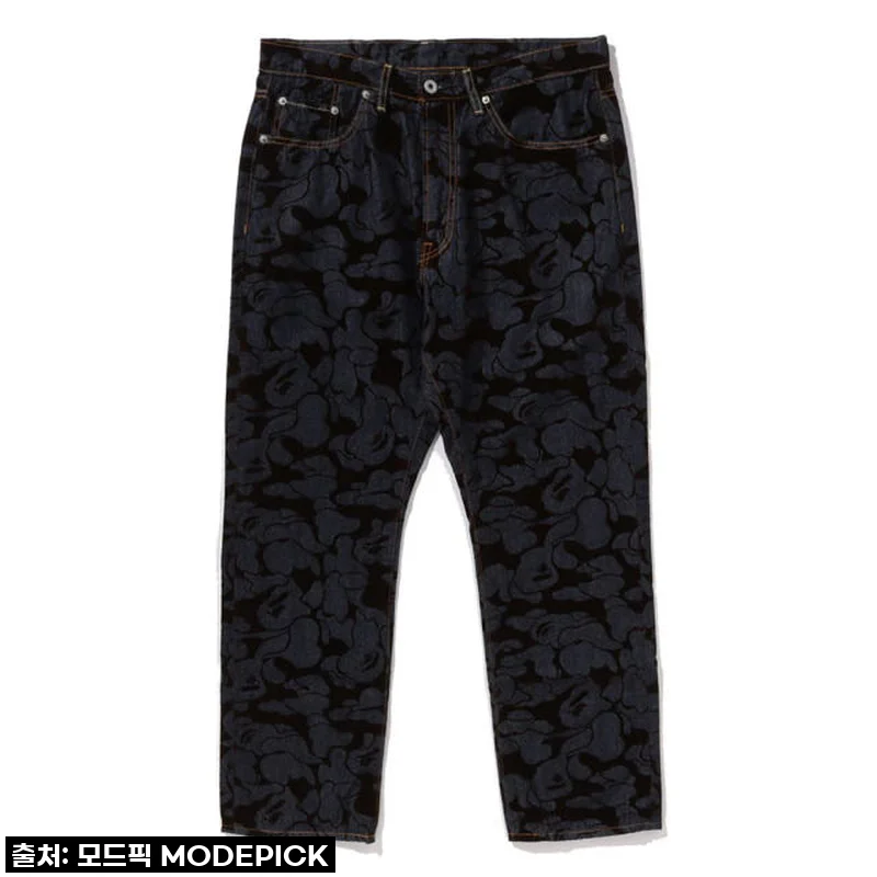 이 가격 실화?! 드디어 영접한 품절대란 '베이프 카모 플록스 릴렉스드 핏 13OZ 데님 팬츠' 찐후기!