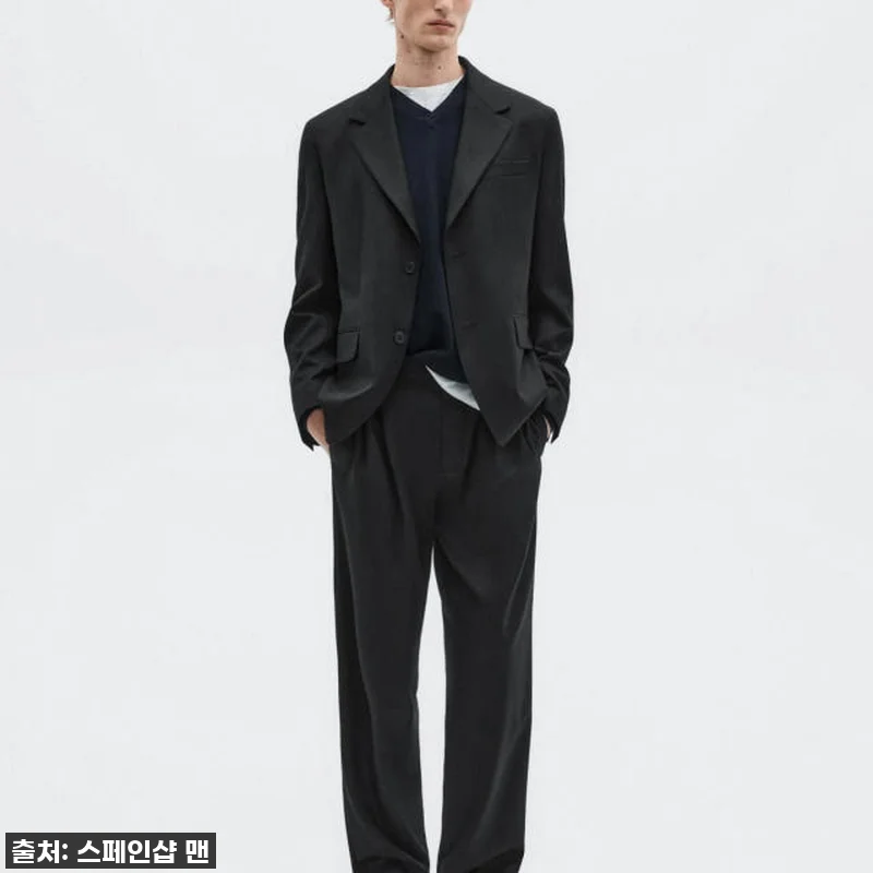 마시모두띠 플란넬 울 블렌드 수트 블 관련 이미지 1