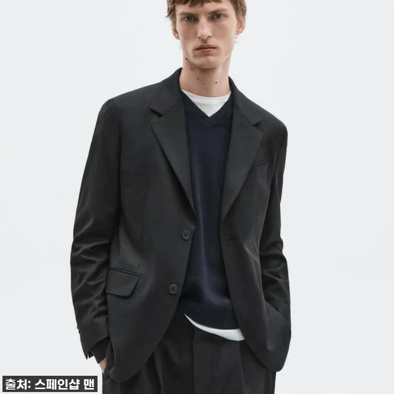 마시모두띠 플란넬 울 블렌드 수트 블 관련 이미지 2